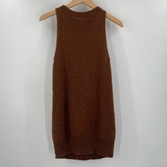 SOYER Mika Sleeveless Sweater Vest Tank Size Extra Small Alpaca Silk Copper Knit - Picture 10 of 10